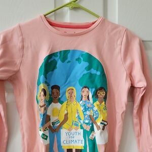 Piccolina Pink Eco Warrier Long Sleeve Tee with Graphic Design - 10